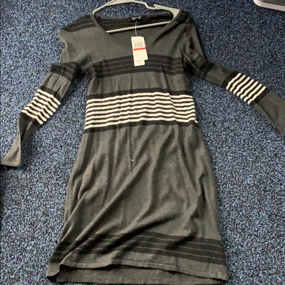 Black and White Sweater Dress